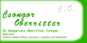 csongor oberritter business card